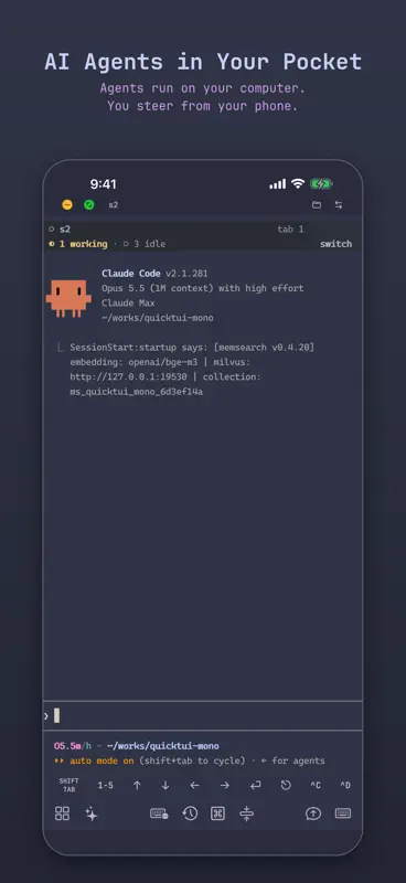 QuickTUI: AI Agent Terminal screenshot 1 of 10