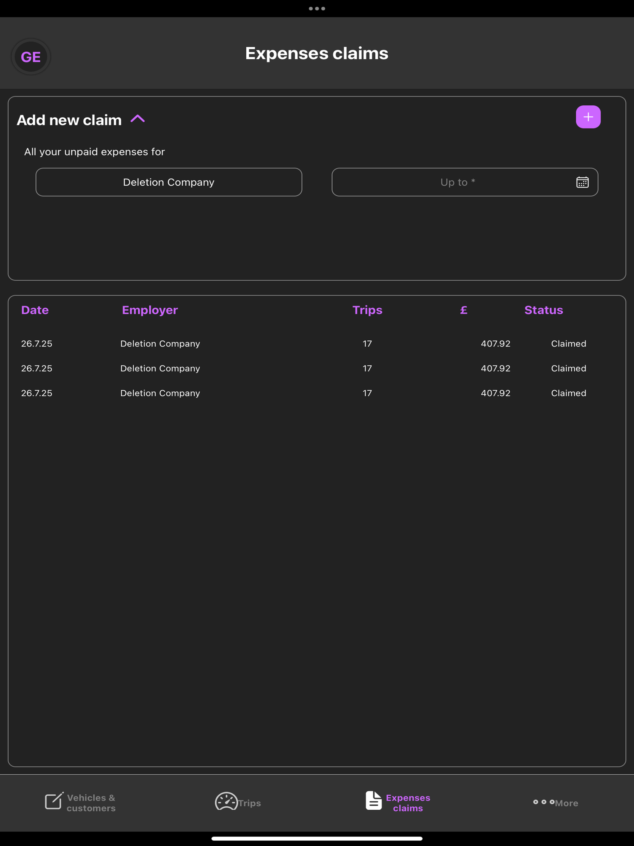 MileageMonster - Expenses UK
