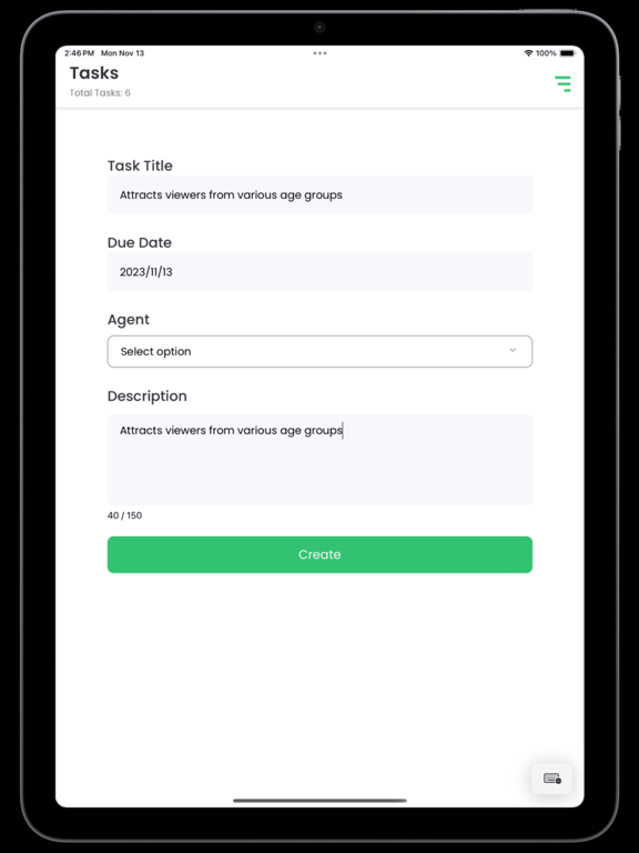 Knockio Admin iPad screenshot 4 - Productivity app