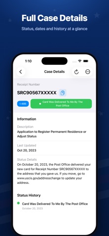 Case Tracker: USCIS Status Screenshot 2 of 4