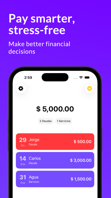My Debts: Control & Payments iPhone screenshot 4 - Finance app