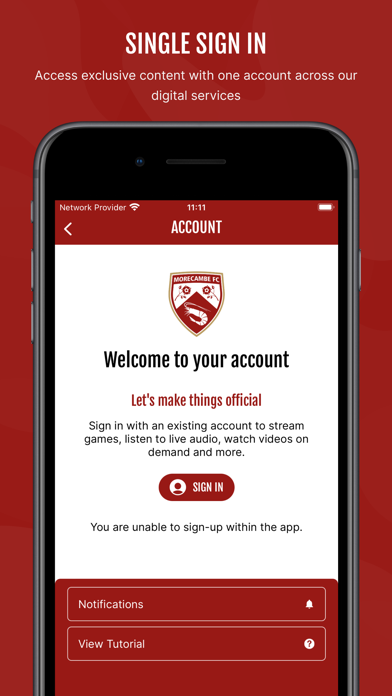 Morecambe FC Official App Screenshot