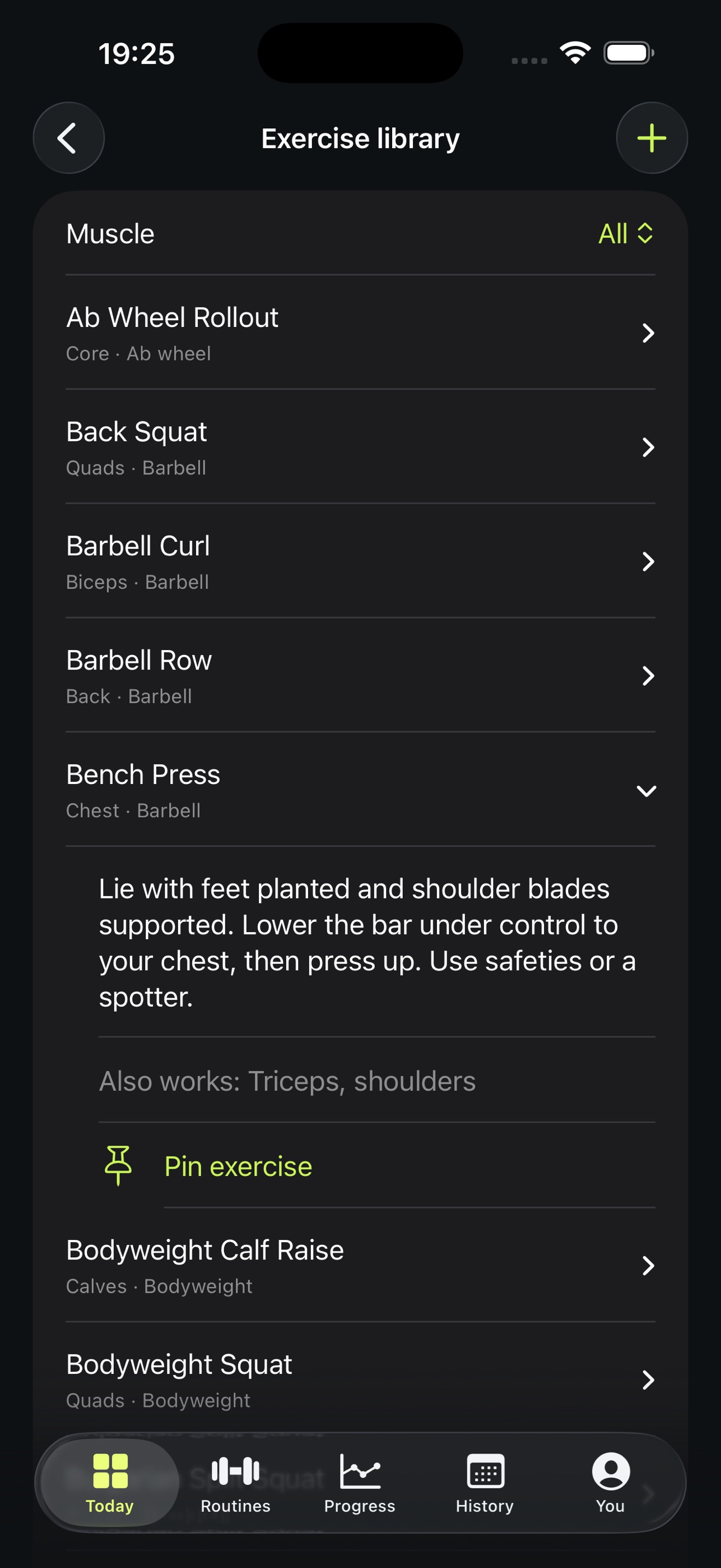 Screenshot 1 of LiftLog: Gym & Workout Log