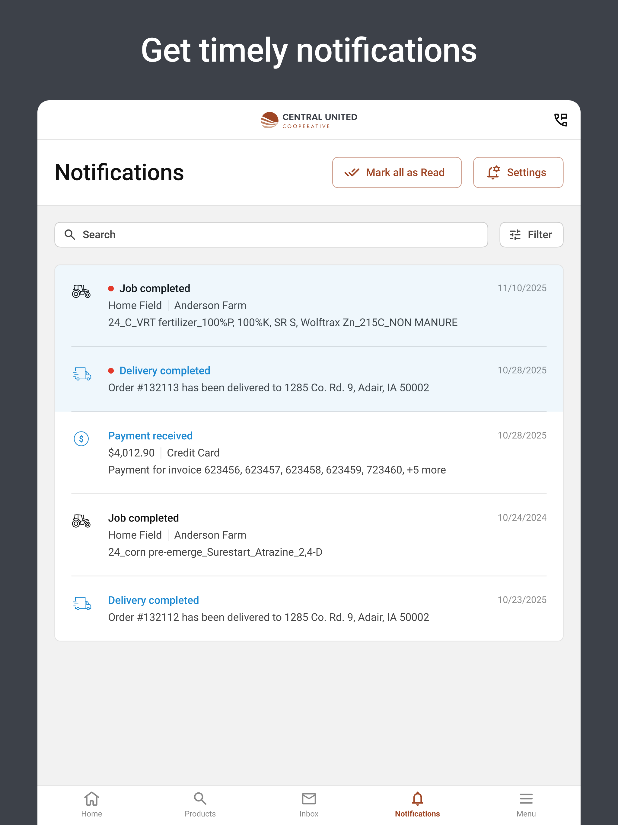 Central United Customer Portal