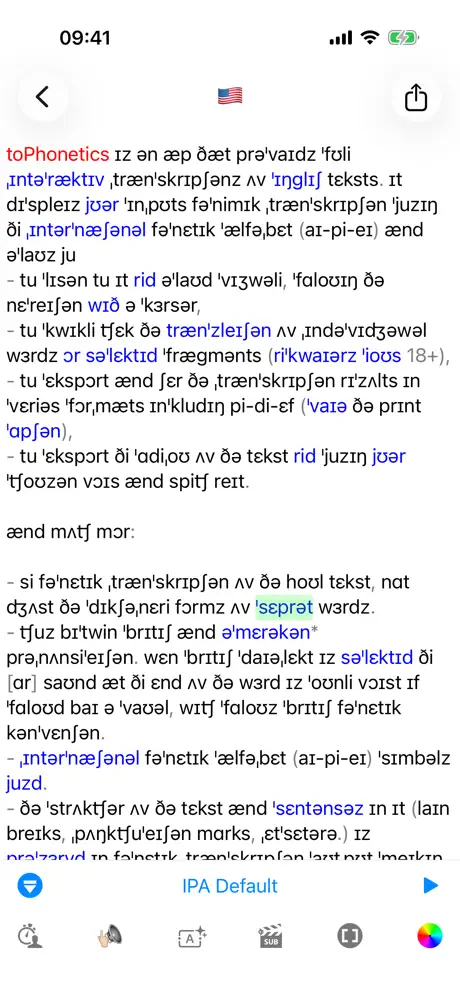 toPhonetics Converter screenshot 2