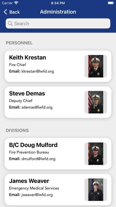 Lisle-Woodridge Fire District Screenshot