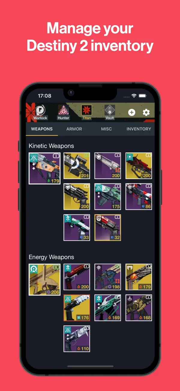 Screenshot #1 pour Vault - Destiny Item Manager