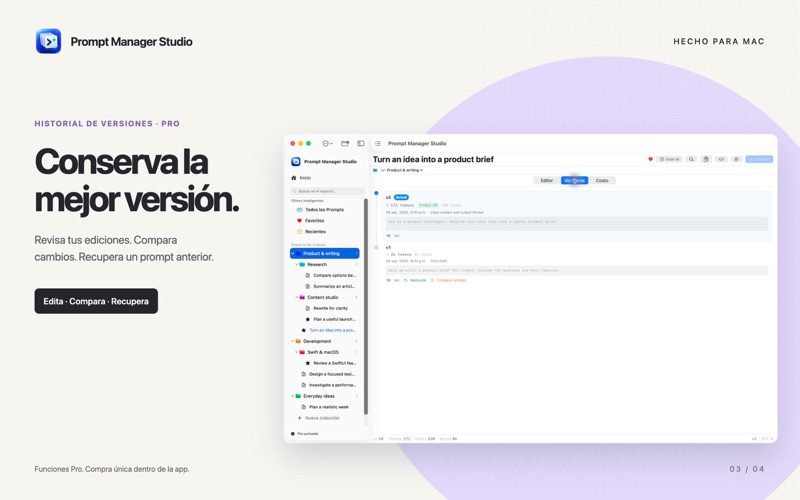 Screenshot 3 of Prompt Manager Studio