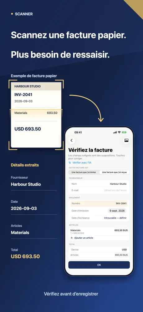 Facture, Devis et Reçu — capture d'écran 4