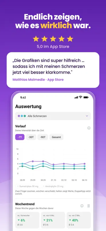 Schmerztagebuch - SchmerzTrack screenshot 1 of 5