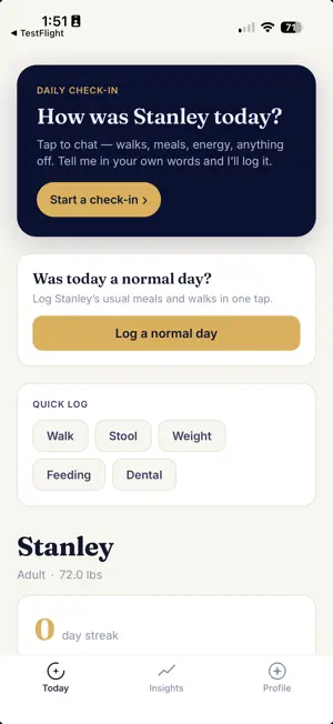 Zyana: Dog Health Tracker screenshot 1