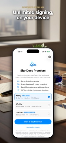 Sign Documents: PDF Signatures iPhone screenshot