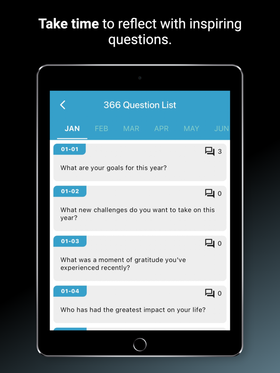 Q-Diary iPad screenshot