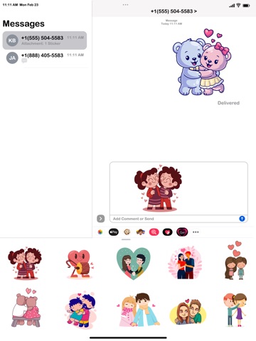 Animated Love Stickers! iPad screenshot