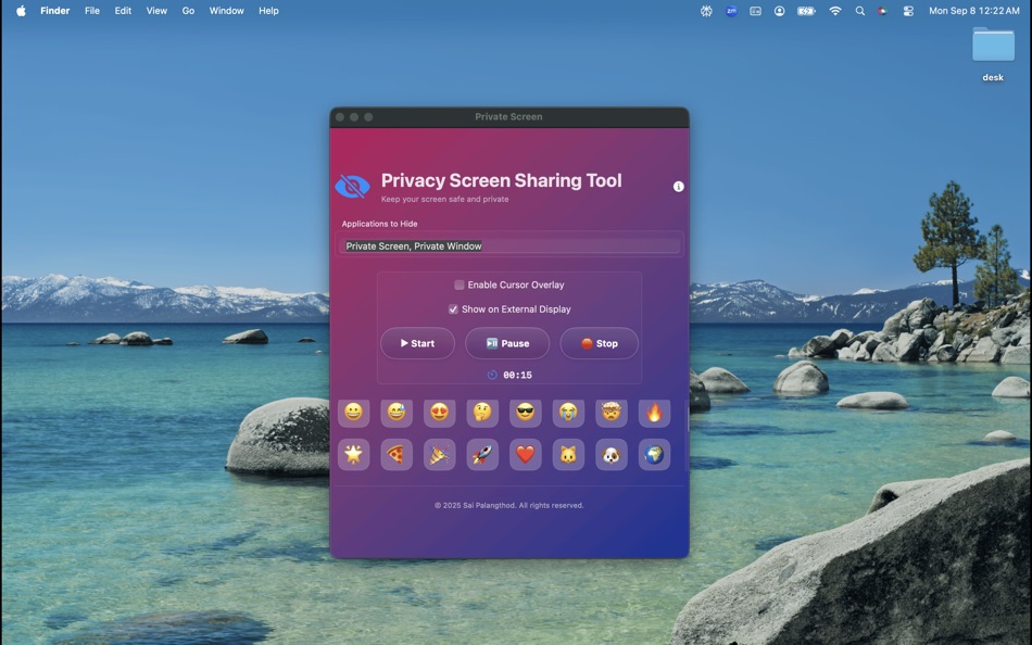 #2. Privacy Screen Sharing Tool (macOS) بواسطة: sai palangthod