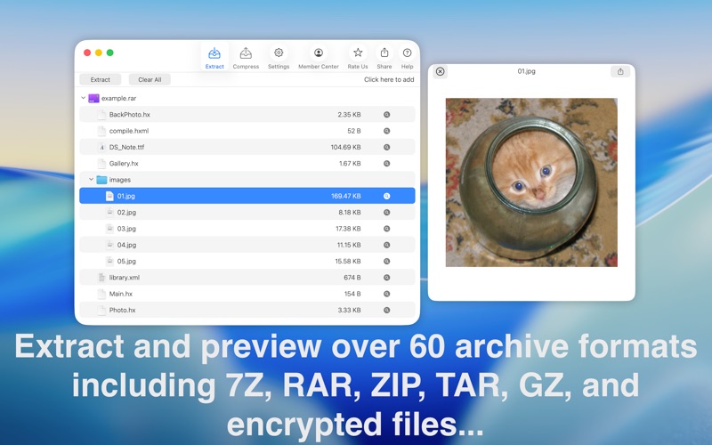 Screenshot #2 pour RAR Extractor-Unzip RAR ZIP 7Z