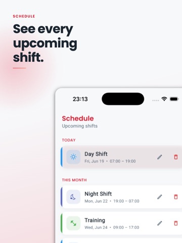 Firefighter Shift Calendar iPad screenshot