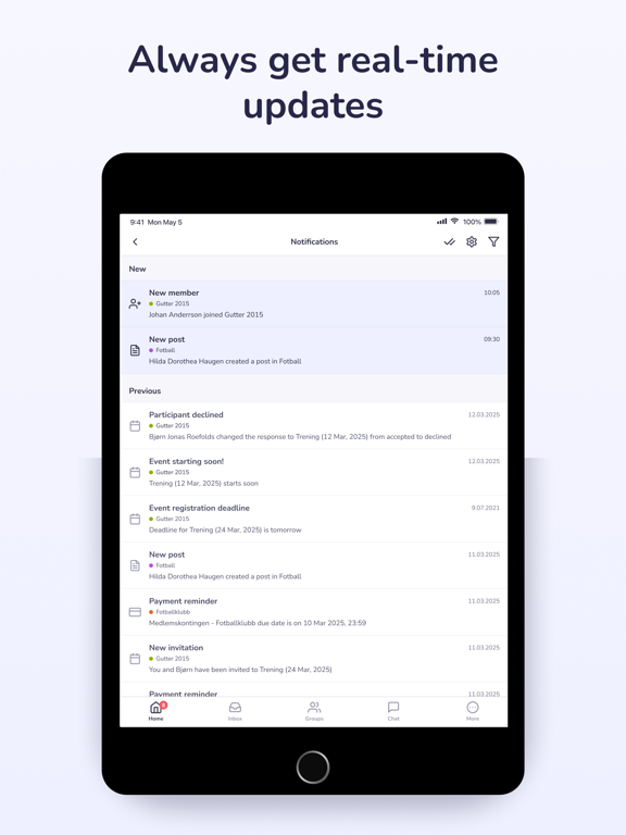 Hoopit: Organiserer idrett iPad screenshot 8 - Sports app