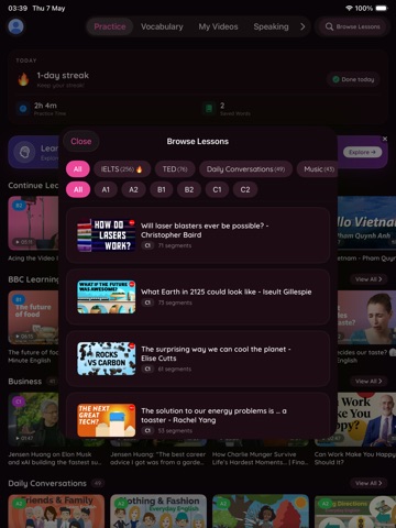 S English: AI-powered Learning iPad screenshot 2