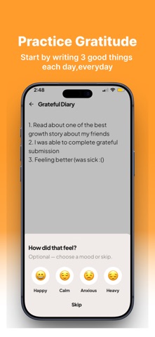 Gratitude Journal & Mood Diary screenshot