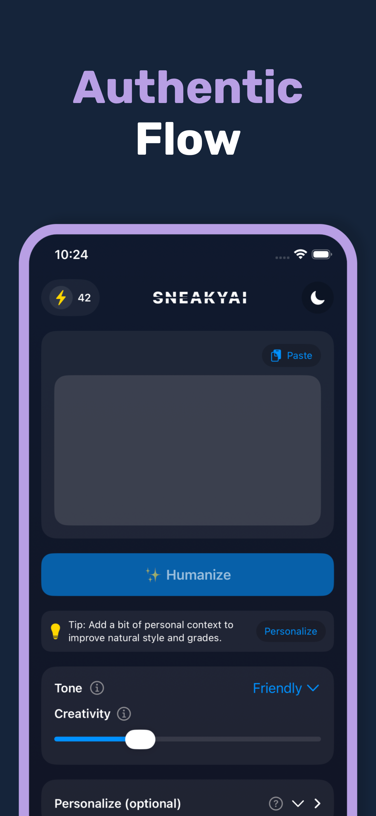 SneakyAI - Humanizer screenshot 8