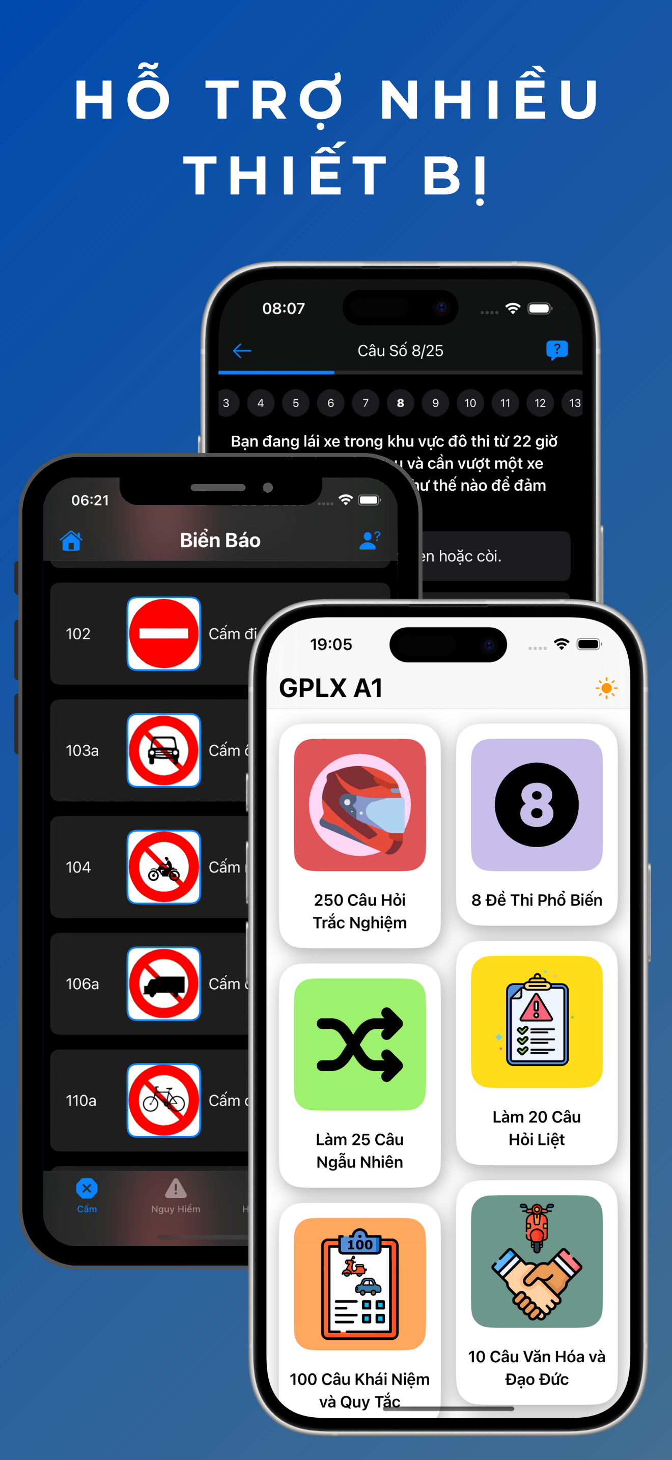 Ôn Thi 250 Câu GPLX A1