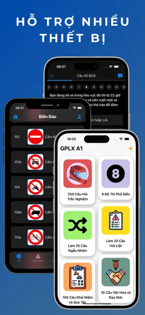 Ôn Thi 250 Câu GPLX A1 iPhone screenshot 3