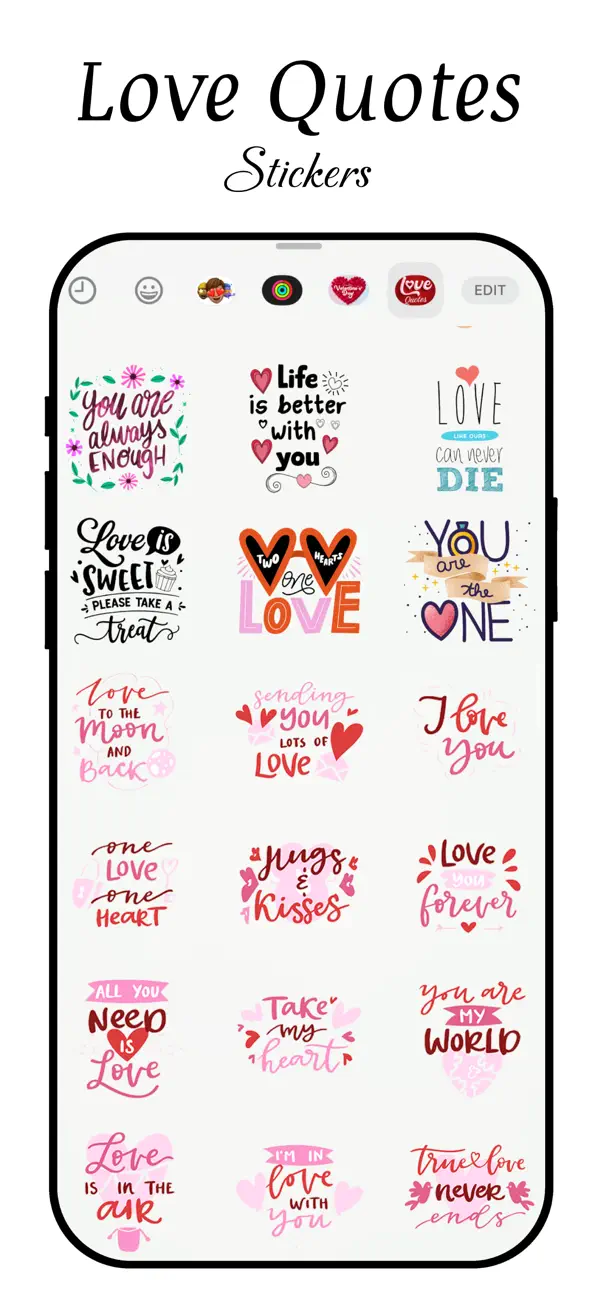 #3. The Love Quotes Stickers (iOS) By: Vikas Kumar