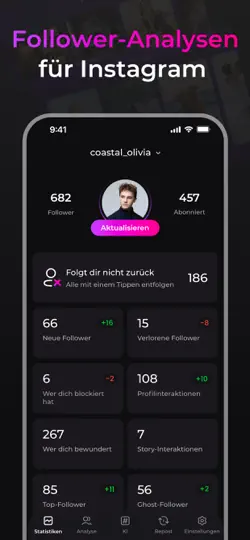 Screenshot von Unfollowers: Followers Tracker auf dem iPhone 1