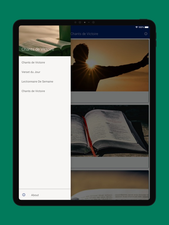 Chants de Victoire en Français iPad screenshot 2 - Book app