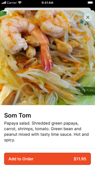 THAI DELIGHT BROADWAY iPhone screenshot 3 - Food & Drink app