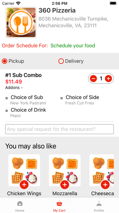 360 Pizzeria - Restaurant Screenshot