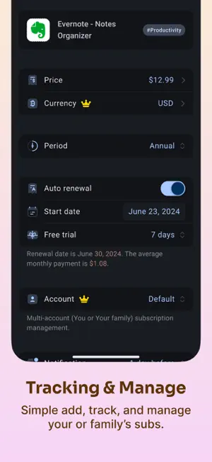 SubsPad - Subscription Manager screenshot 2