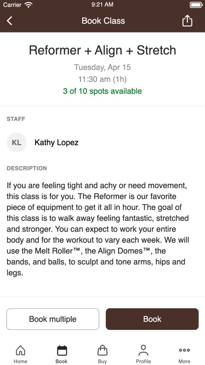 Studio Be Pilates, Barre, Melt