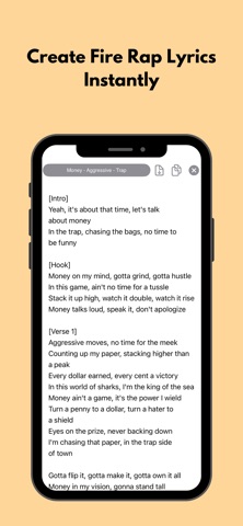 Rap Lyrics Generator:Lyric App iPhone screenshot