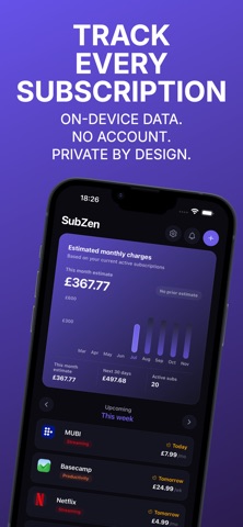 SubZen - Subscription Tracker screenshot