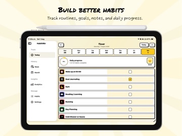 HabitMkr: Habit Tracker iPad screenshot