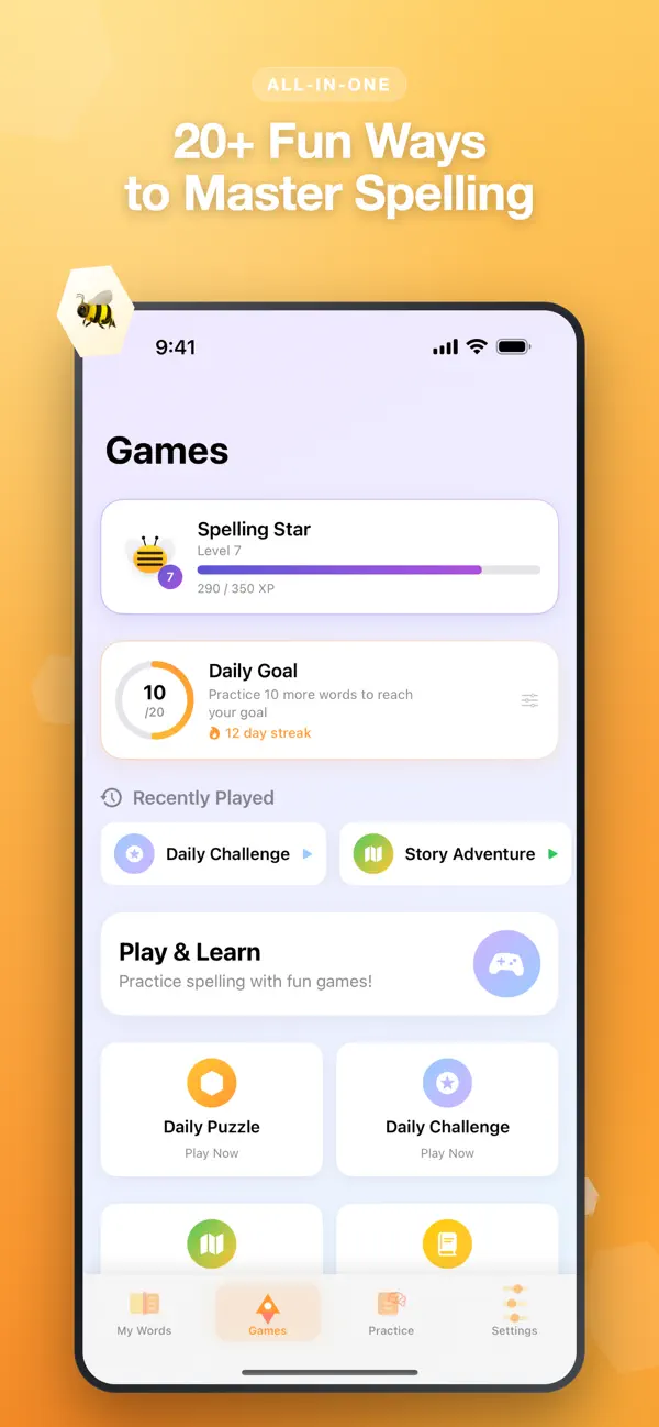 Screenshot #1 pour TopSpeller: Spelling Games