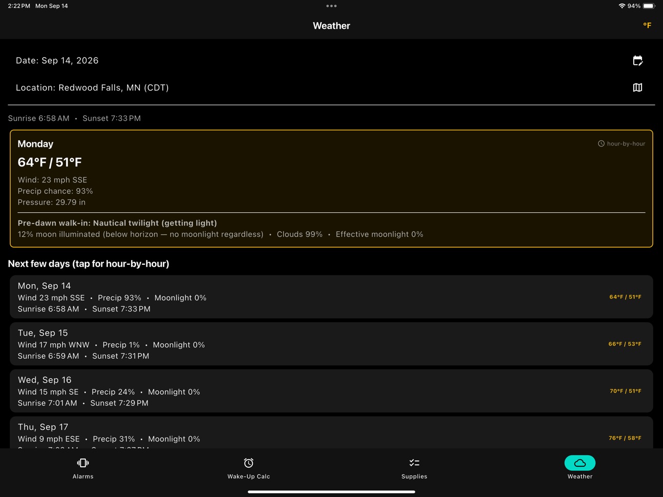 Screenshot 8 of Shooting Time – Hunt Planner