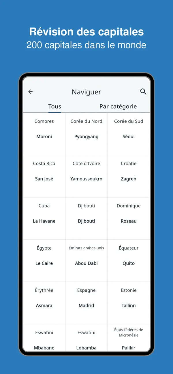 Screenshot #1 pour Capitales du monde : révision