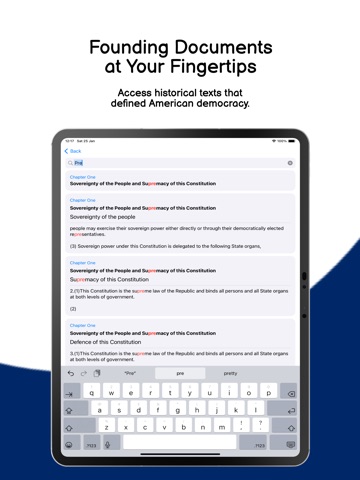 Australia's Constitution iPad screenshot