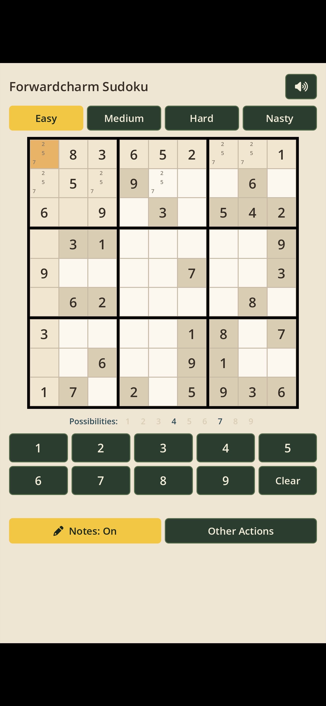 Screenshot 3 of Forwardcharm Sudoku