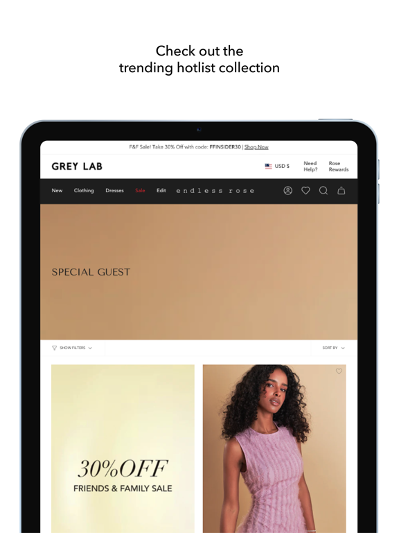 Endless Rose iPad screenshot 4 - Shopping app