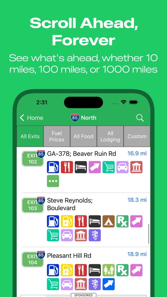 #2. iExit Interstate Exit Guide (iOS) 由: Metrocket, LLC