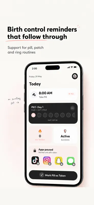 Birth Control Reminder: Pillie screenshot 1 of 5