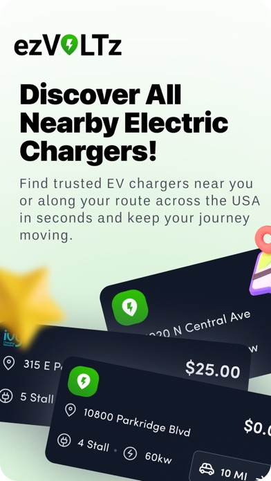 ezVOLTz EV Station Locator iPhone screenshot 1 - Navigation app