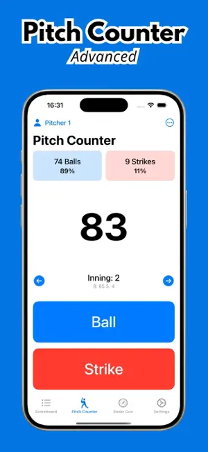 Pitch Counter, Radar Gun: BEYZ screenshot 1