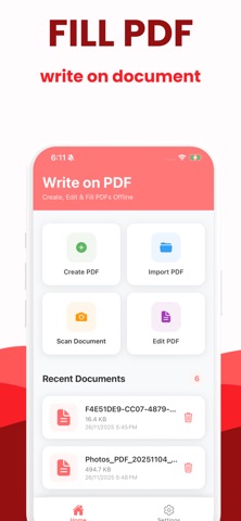 Write on PDF: Print to PDF iPhone screenshot