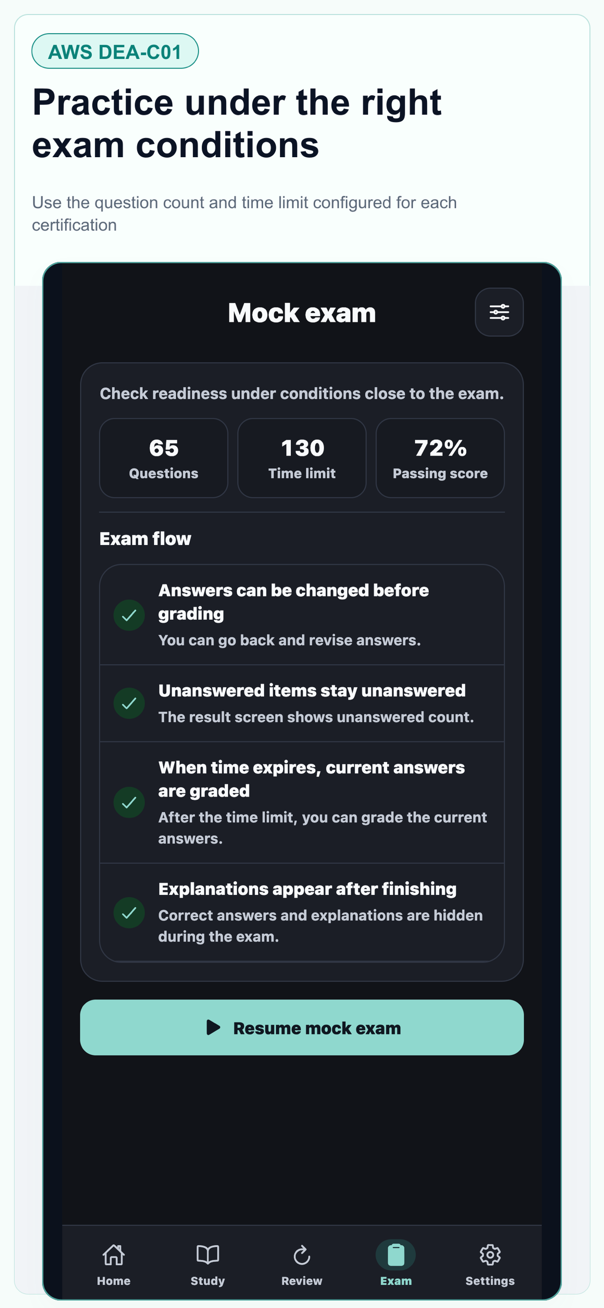 AWS DEA Data Engineer Prep screenshot 8