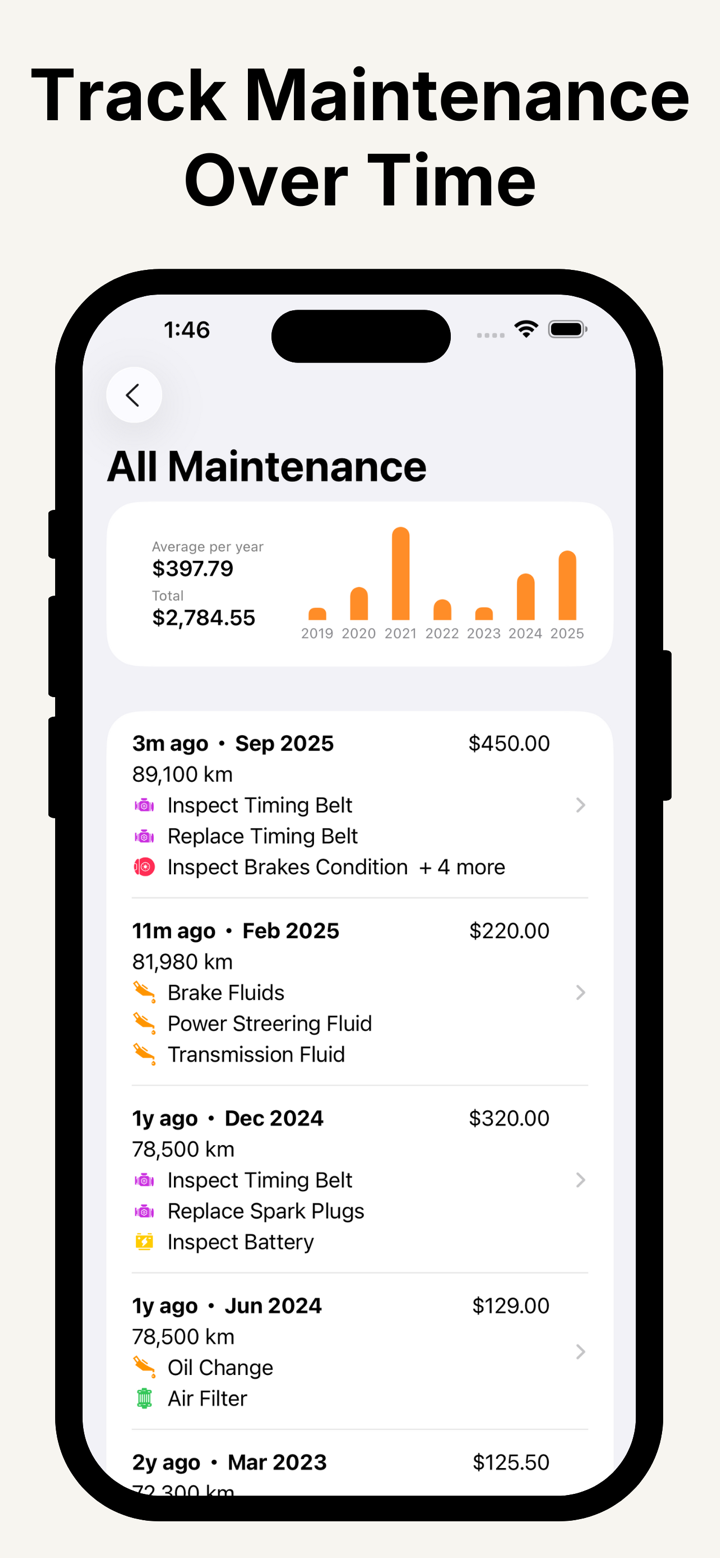 Car Maintenance Reminders screenshot 3